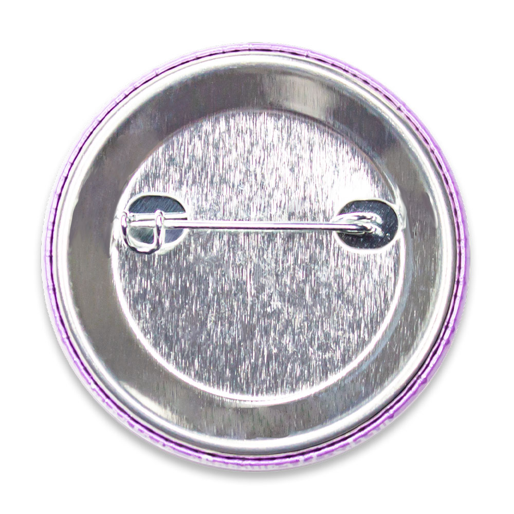 フックピン（通常タイプ）・白メタリック（銀）裏面斜